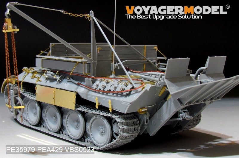 Maquette Voyager PE35979 Bergepanther Ausf.A allemand de la Seconde Guerre mondiale (type ancien, porte-outils Panther A) - Base pour TAKOM 2101 au 1/35 – Bild 5