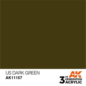 AK Interactive AK11157 US VERT FONCÉ – STANDARD 17 ml