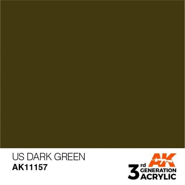 AK Interactive AK11157 US VERT FONCÉ – STANDARD 17 ml