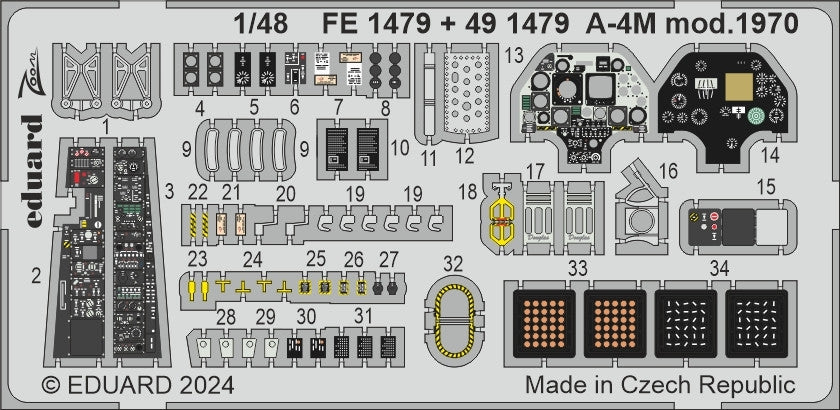 Ensemble de détails Eduard BIG49434 A-4M Mod. 1970 pour Magic Factory au 1/48 – immagine 6