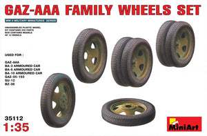 MiniArt 35112 Jeu de roues de la famille soviétique GAZ-AAA 1/35