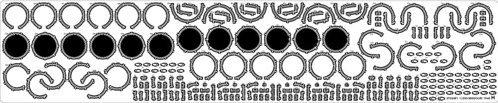 Pontos 37034FN USS BB-63 Missouri 1945 &amp;quot;Advanced&amp;quot; Detail Up Set for Hobbyboss Kit (Teak Tone wooden deck) 1/350 – zdjęcie 33