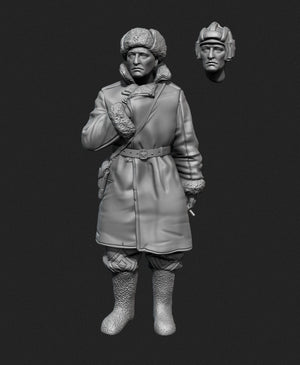 Panzer Art FI35-129 Officier de char soviétique en manteau de peau de mouton n° 1 1/35 – imagen 5
