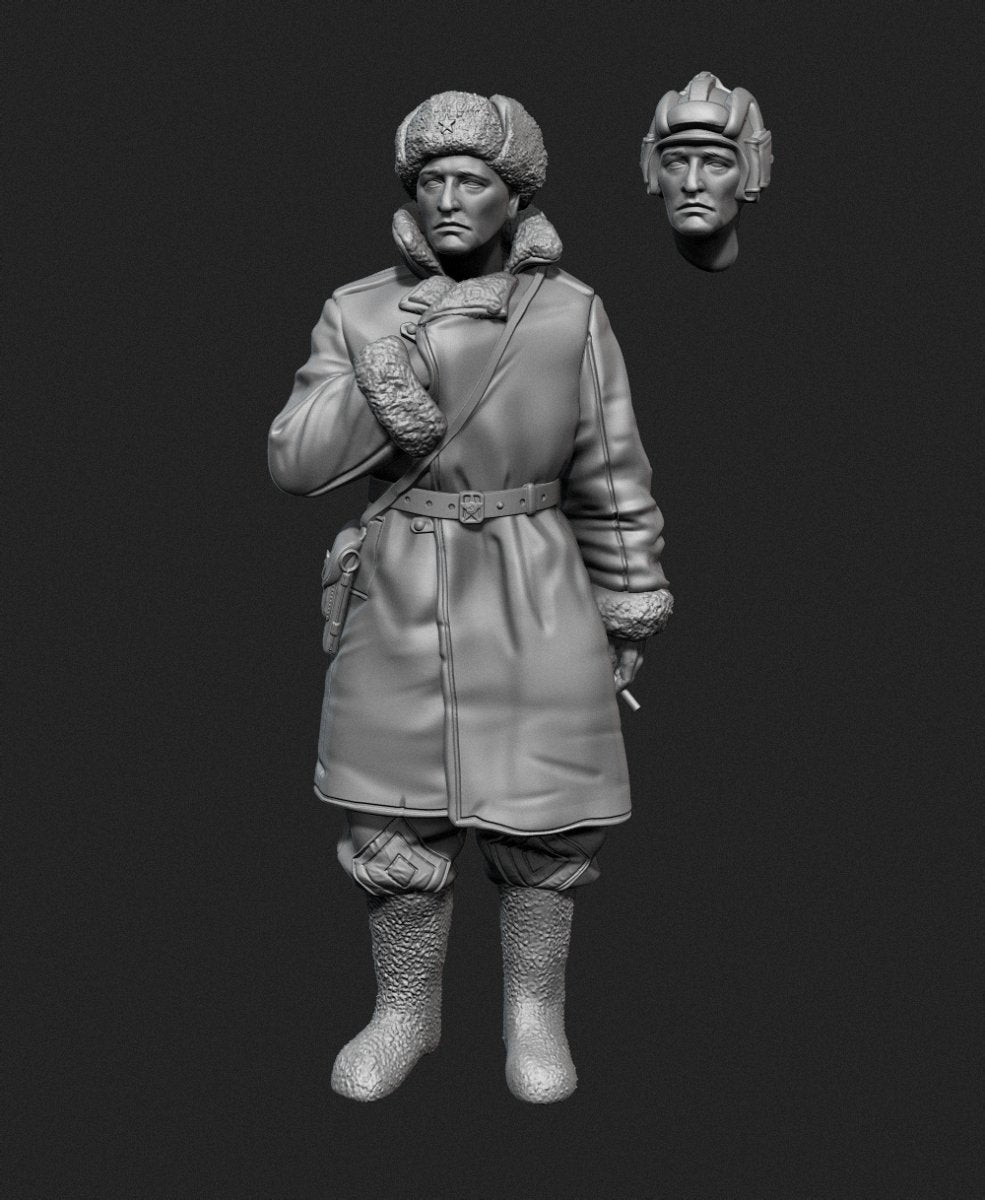 Panzer Art FI35-129 Officier de char soviétique en manteau de peau de mouton n° 1 1/35 – imagen 5