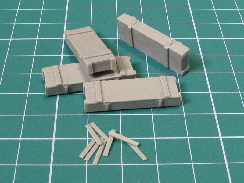 Boîtes à munitions en bois Eureka XXL E-016 pour cartouches Pak 40 de 7,5 cm au 1/35 – Bild 2