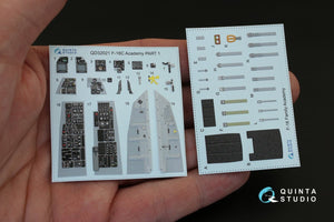 Intérieur imprimé en 3D et coloré sur papier décalcomanie Quinta Studio QD32021 F-16C (pour maquette Academy) 1/32 – image 2
