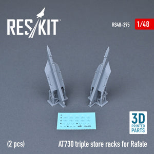 RESKIT RS48-0395 AT730 RANGEMENTS TRIPLES POUR RAFALE (2 PIÈCES) (IMPRIMÉ EN 3D) 1/48 – image 2