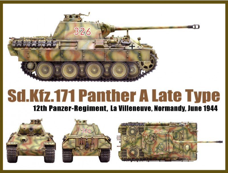 Dragon 6168 Sd.Kfz. 171 PANTHER A, NORMANDIE 1944 (1/35) – immagine 5