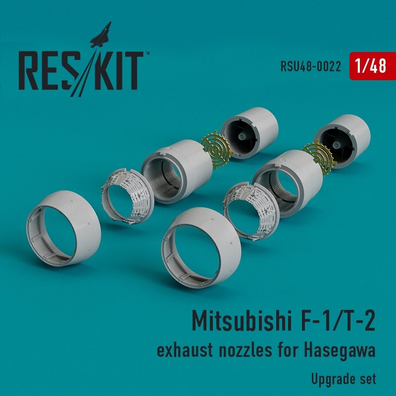 RESKIT RSU48-0022 Buses d&amp;#39;échappement Mitsubishi F-1/T-2 pour Hasegawa 1/48
