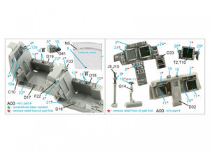 Intérieur imprimé en 3D et coloré sur papier décalcomanie Quinta Studio QDS-48375 AH-64E (Hasegawa) (Petite version) 1/48 – Bild 2