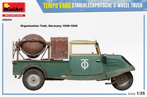 MiniArt 38059 TEMPO E400 STAHLBLECHPRITSCHE CAMION 3 ROUES 1/35 – imagen 8