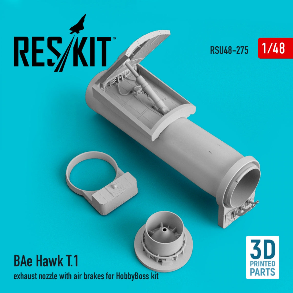 RESKIT RSU48-0275 BAE HAWK T.1 TUYAU D'ÉCHAPPEMENT AVEC FREIN À AIR POUR MAQUETTE HOBBYBOSS (IMPRIMÉE EN 3D) 1/48