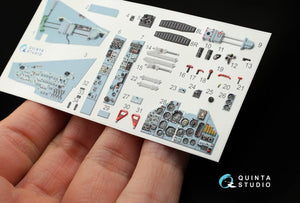 Intérieur imprimé en 3D et coloré sur papier décalcomanie Quinta Studio QD32001 Su-25 (pour maquette Trumpeter) 1/32 – immagine 6