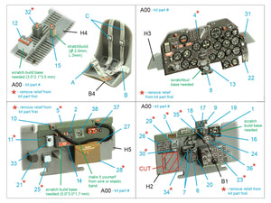 Intérieur imprimé en 3D et coloré sur papier décalcomanie Quinta Studio QD48412 P-47D Thunderbolt Bubbletop (Tamiya) 1/48 – Bild 2
