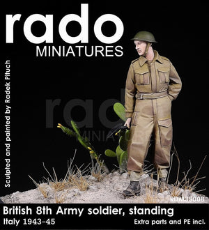 RADO Miniatures RDM35008 8e armée britannique Italie 1943-45 PE et pièces supplémentaires incluses (1/35)
