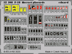 Plaques Eduard 32508 F-18 1/32