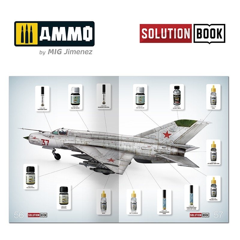 AMMO de Mig Jimenez 6521 Comment peindre du métal nu pour avions - Livre de solutions – immagine 8