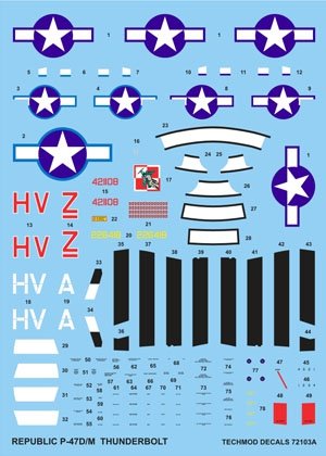 Techmod 72103 - Republic P-47D/M Thunderbolt 1/72