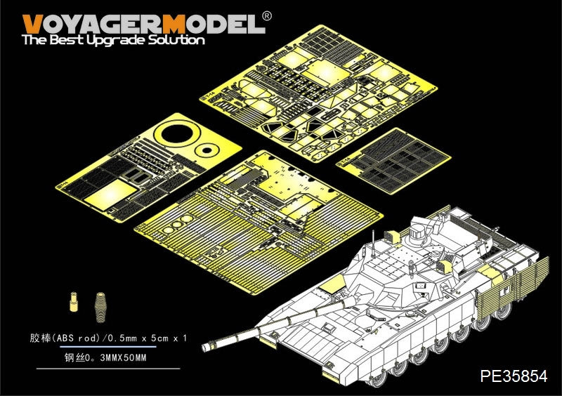 Maquette Voyager PE35854 Char de combat principal russe moderne T-14 Armata (modèle de base) pour PANDA PH35016 au 1/35