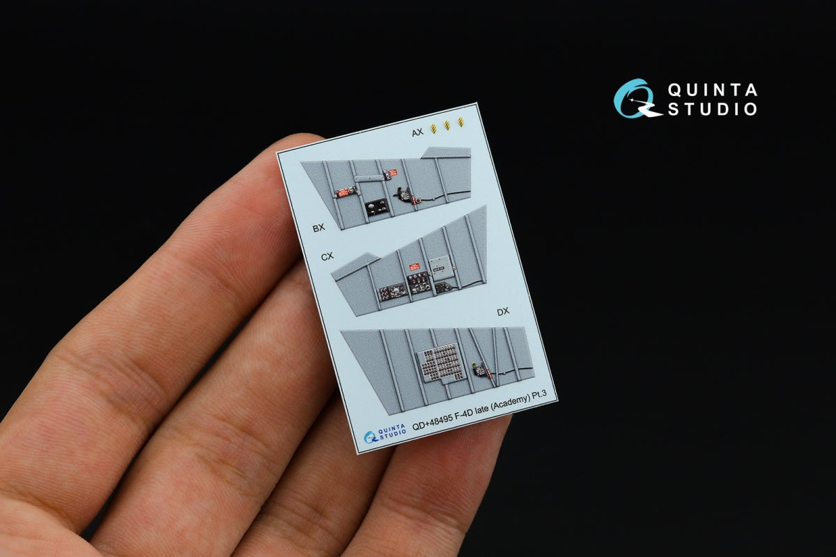 Intérieur imprimé en 3D et coloré sur papier décalcomanie (Academy) pour F-4D Phantom II tardif de Quinta Studio QD+48495 (avec pièces en résine imprimées en 3D) à l&amp;#39;échelle 1/48 – image 8
