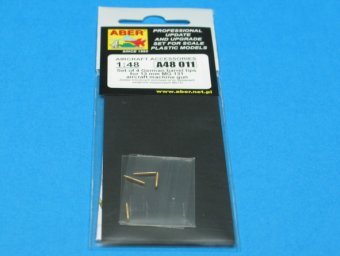 Aber A48 011 Jeu de 4 embouts de canon pour mitrailleuse d&amp;#39;avion allemande MG 131 de 13 mm (1/48)  – immagine 6
