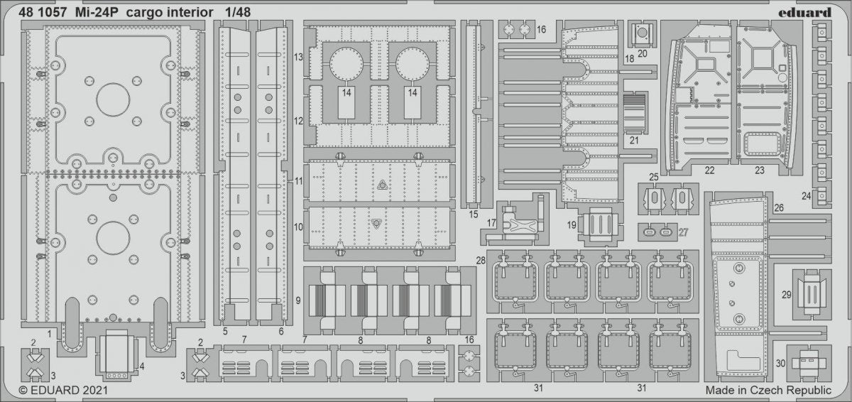 Eduard 481057 Intérieur cargo Mi-24P ZVEZDA 1/48