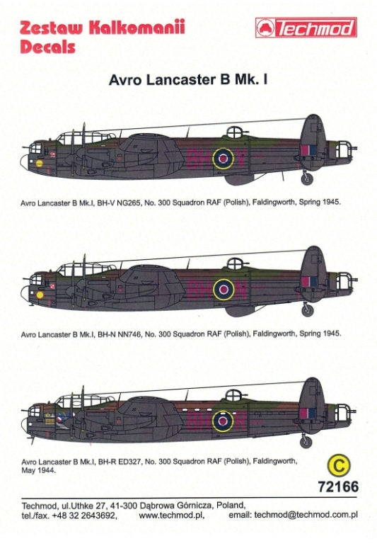 Techmod 72166 Avro Lancaster B Mk. I 1/72  – immagine 2