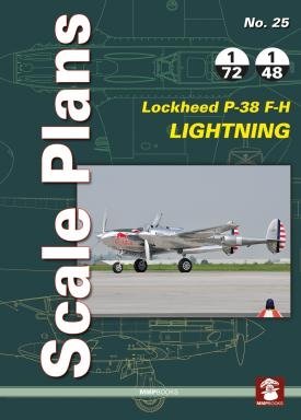 MMP Books 78876 Plans à l&amp;#39;échelle n° 25 Lockheed P-38 FH Lightning EN