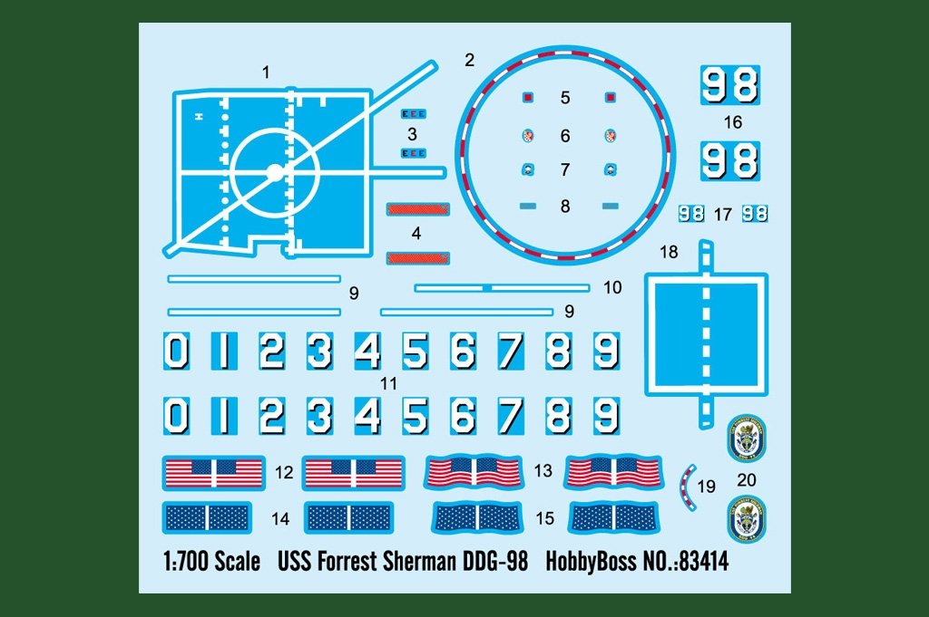 Hobby Boss 83414 USS Forrest Sherman DDG-98 1/700 – image 5