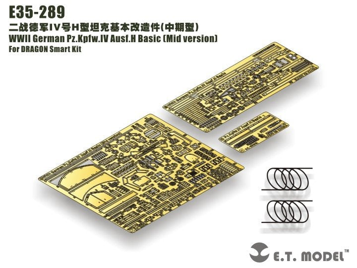Maquette ET E35-289 Pz.Kpfw.IV Ausf.H Basique (Version intermédiaire) allemand de la Seconde Guerre mondiale pour DRAGON au 1/35 – immagine 2
