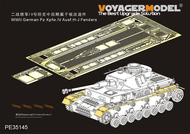 Ailes Voyager Model PE35145 Pz.kPfw.IV Ausf F1-H (pour DRAGON) 1/35