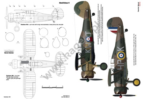 Kagero 7094 Gloster Gladiator Mk. I, I Trop, II, II Meteo, Sea Gladiator, J-8 EN/PL – Bild 5
