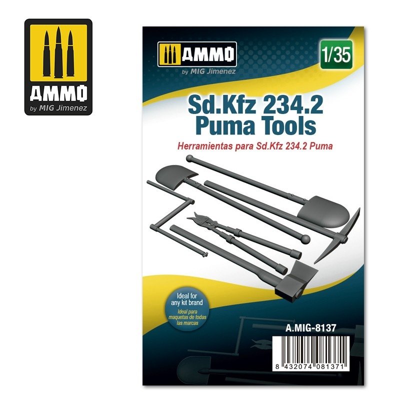 Munitions du Mig 8137 Sd.Kfz 234/2 Puma Tools 1/35