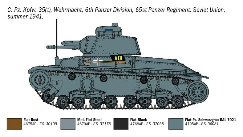 Italeri 7084 Pz. Kpfw. 35(t) 1/72 – immagine 8