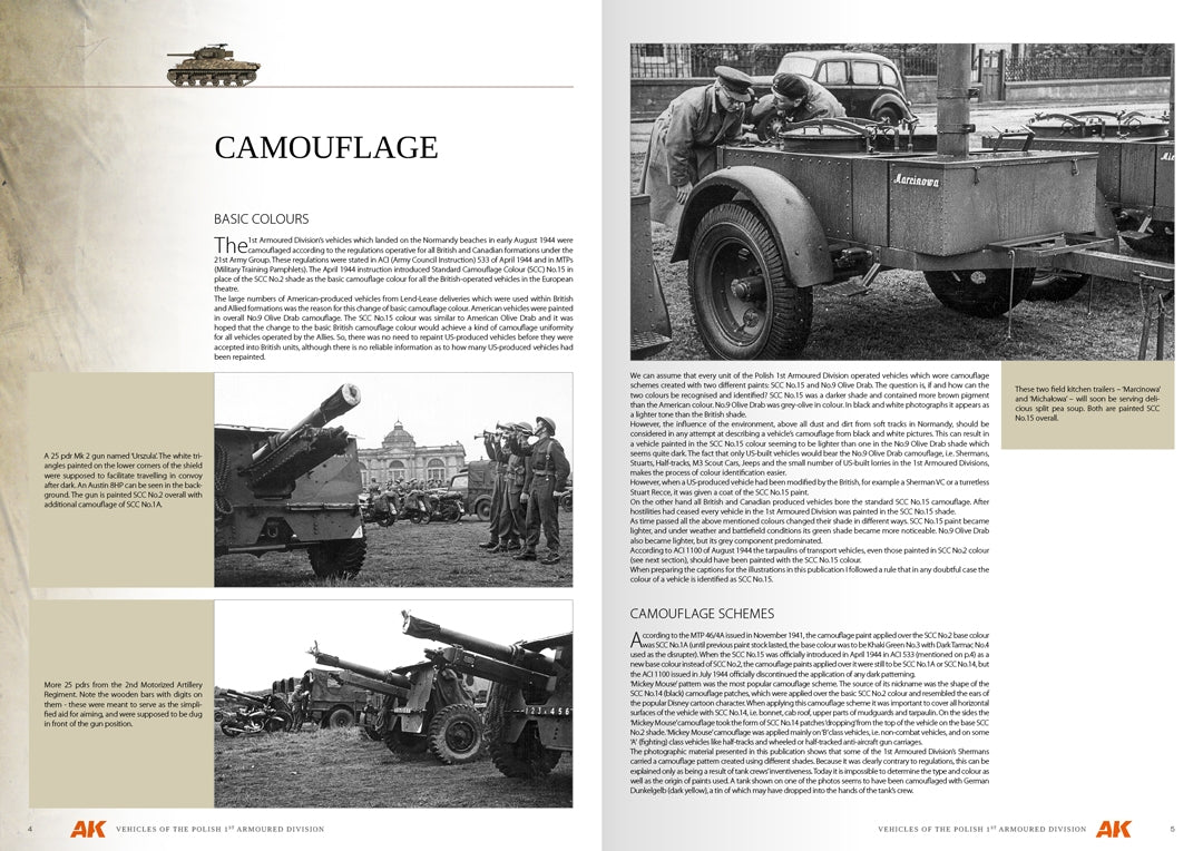 AK Interactive AK130010 VÉHICULES DE LA 1RE DIVISION BLINDÉE POLONAISE – GUIDE DES PROFILS DE CAMOUFLAGE - Anglais – immagine 3
