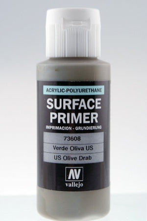 Vallejo 73608 Surface Primer US Olive Drab 60ml
