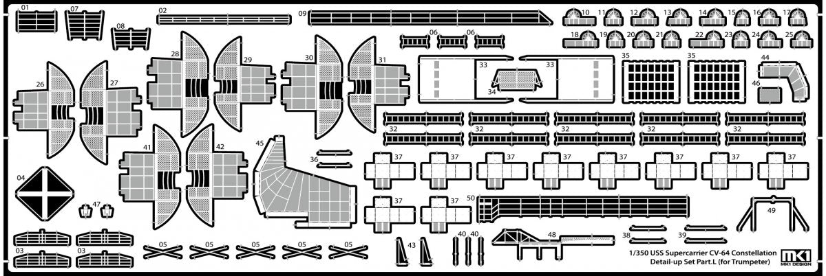 MK1 Design MS-35048 CV-64 Constellation Detail-up Part DX for Trumpeter 1/350 – zdjęcie 26