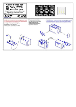 Boîtes de munitions Aber 35A058 pour Browning M2 (Seconde Guerre mondiale) (1/35) – immagine 4