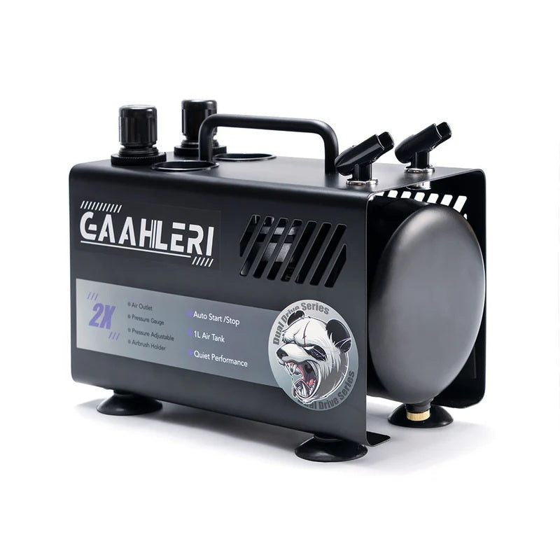 Gaahleri 43127 Dual Drive Series Airbrush Kit Compressor GT-918
