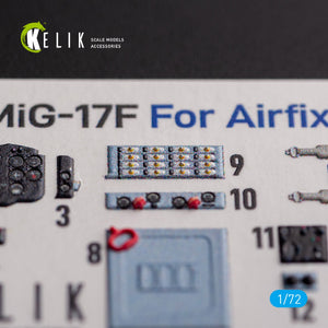 KELIK K72139 Mig-17 Fresco (Shenyang J5) - décalcomanies 3D intérieures pour maquette Airfix au 1/72 – image 3