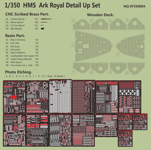 Ensemble détaillé Very Fire VF350004 HMS Ark Royal Trumpeter 65307 1/350 – immagine 2