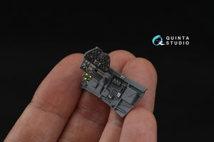 Intérieur imprimé en 3D et coloré sur papier décalcomanie Quinta Studio QD48587 P-40E Warhawk (Eduard) 1/48 – image 11