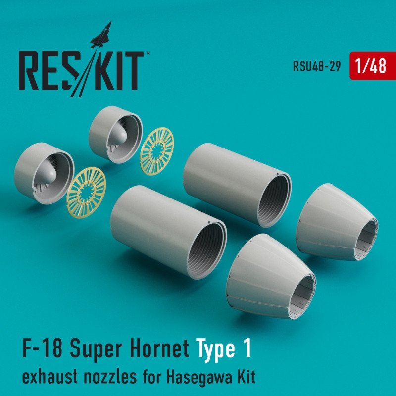 RESKIT RSU48-0029 Buses d'échappement F-18 Super Hornet Type 1 pour maquette Hasegawa au 1/48