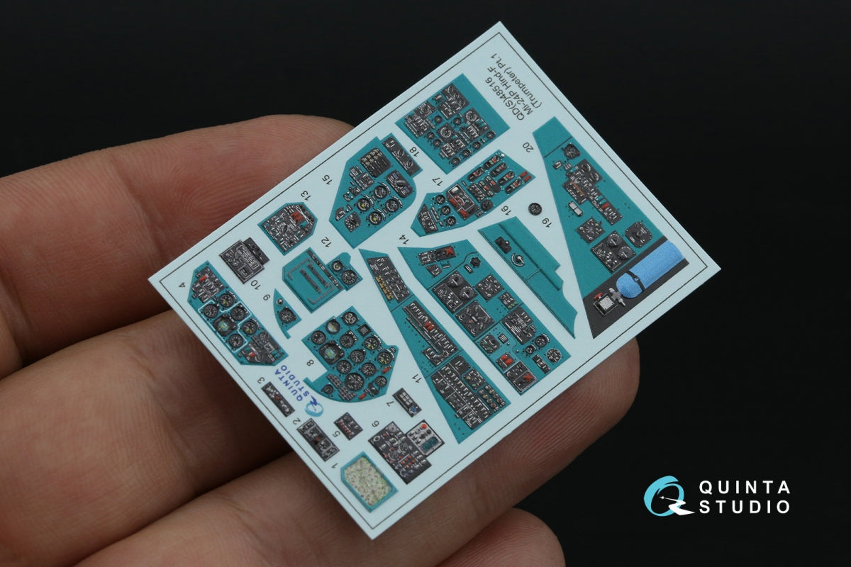 Quinta Studio QDS+48516 Mi-24P Hind-F Intérieur coloré imprimé en 3D sur papier décalcomanie (Trumpeter) (petite version) (avec pièces en résine imprimées en 3D) 1/48 – imagen 4