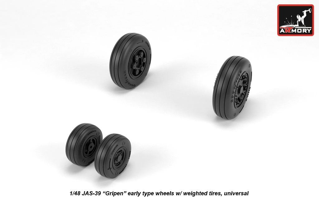Armory Models AW48503 JAS-39 Gripen wheels w/ weighted tires, early 1/48 – zdjęcie 4