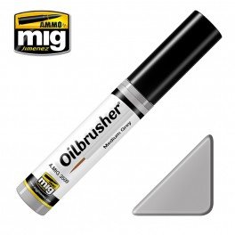 AMMO de Mig Jimenez 3509 Oilbrusher GRIS MOYEN - peinture à l&amp;#39;huile au pinceau