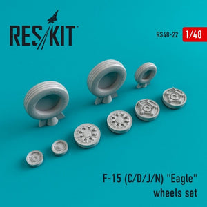 Roues en résine RESKIT RS48-0022 F-15 (C/D/J/N) « Eagle » 1/48