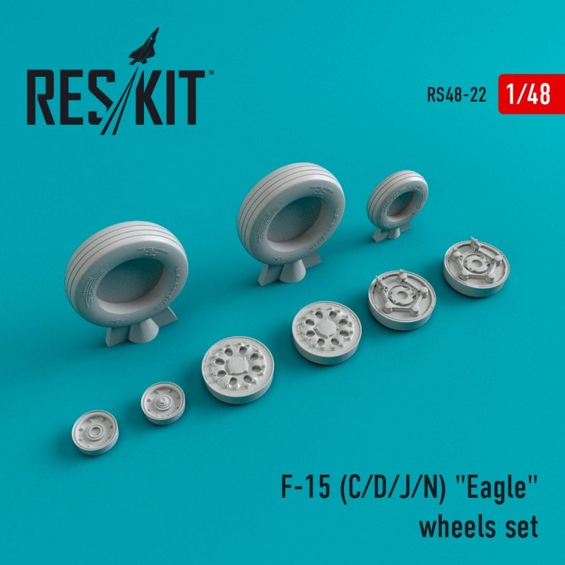 Roues en résine RESKIT RS48-0022 F-15 (C/D/J/N) « Eagle » 1/48
