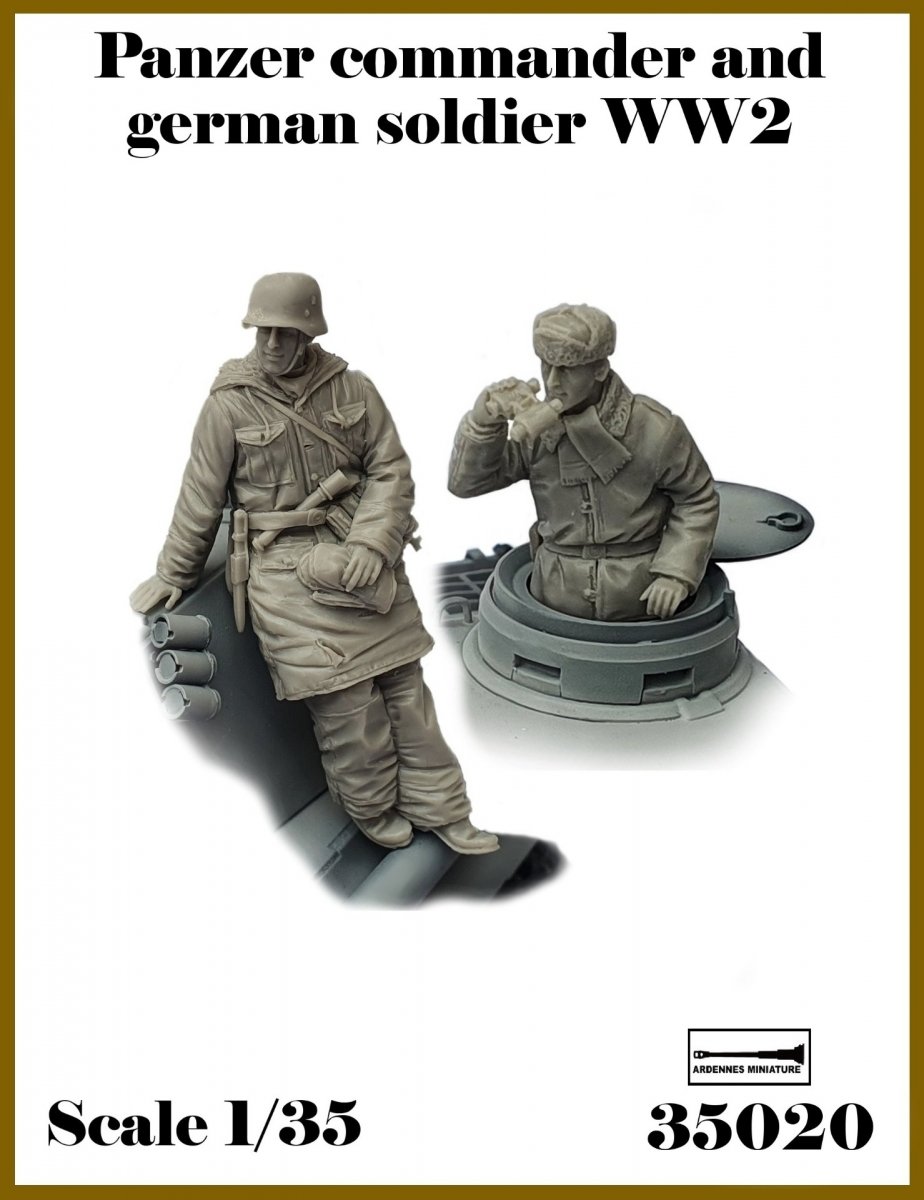 Ardennes Miniature 35020 Commandant de panzer et soldat allemand de la Seconde Guerre mondiale, échelle 1/35