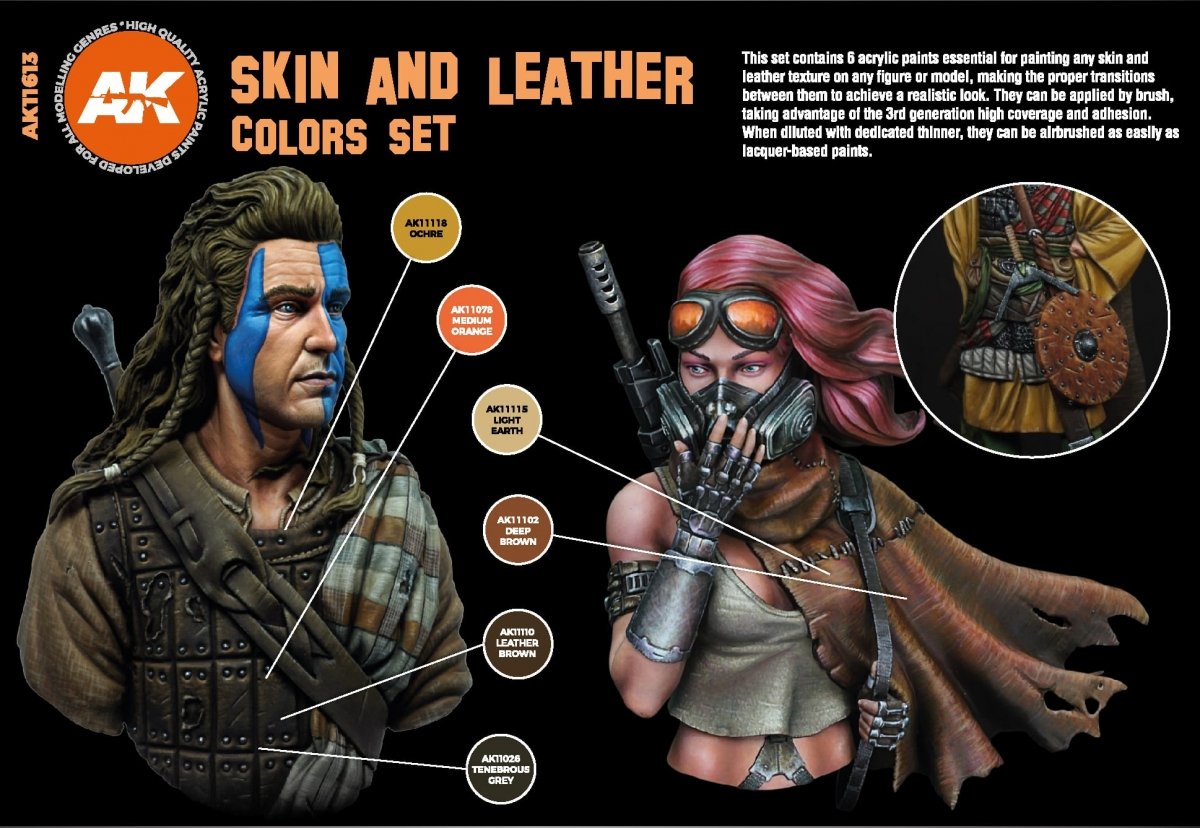 AK Interactive AK11613 3G - Ensemble de couleurs pour coques et cuir – immagine 3